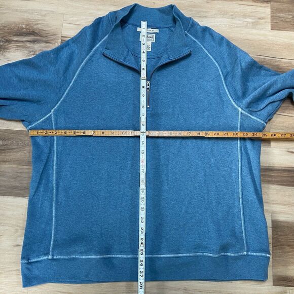 LL Bean Sweater Mens XL Blue 1/4 Zip Traditional Fit Pullover Long Sleeve - Picture 4 of 6